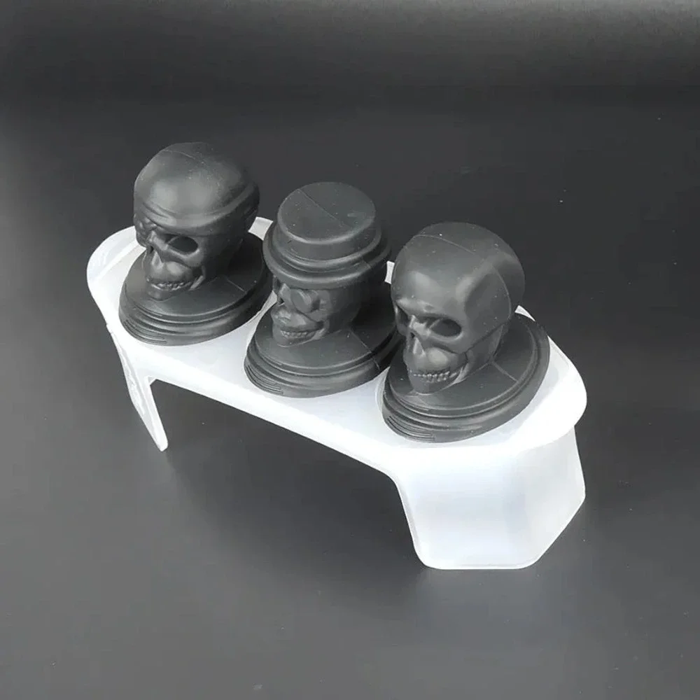 3D Skull Ice Cube Tray Set, Skull Shape Silicone Ice Mold NEW - Bold, Fun,‎ Gift